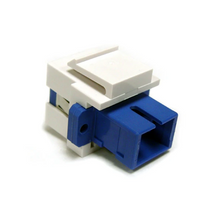 SC Simplex Single Mode Fiber Keystone Jack Adapter White IN1-4406/SC/WH