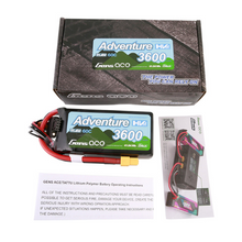 Gens Ace 3600mAh 3S1P 11.4V Adventure High Voltage G-Tech Lipo Battery With XT60 Plug GEA363S60X6GT