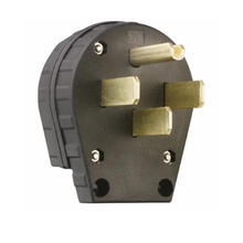1.36 Inch Depth Black Angled Plug 3867