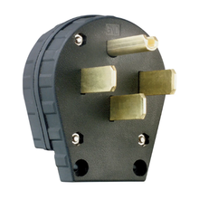 1.36 Inch Depth Black Angled Plug 3867