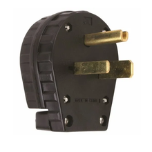 3.43 Inch Height Black Angled Plug 3869