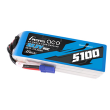 Gens Ace 5100mAh 6S1P 22.2V G-Tech Lipo Battery Pack With EC5 Plug GEA516S80E5GT