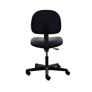 17" H - 22" H Desk Height Vinyl Chair No Arms PL12-V-BLACK-251 Black