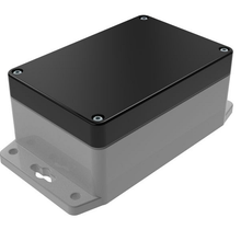 Flanged Base Polycarbonate Plastic Black/gray RBF53P06B16G
