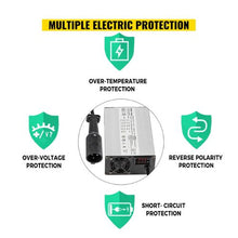 15Amp 48V Aluminum Alloy 3-Pin Round Plug LED Indicator Golf Cart Battery Charger
