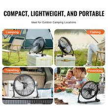12 Inch Cordless High-Velocity Fan – Portable, Quiet, Stepless Speed Control, 360° Manual Pivot, Heavy-Duty Metal Industrial Floor Fan