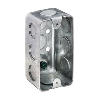 Caja de herramientas de 4" x 2", embutida de 1-7/8" de profundidad con orificio para conducto G19281-1/2-3/4GS