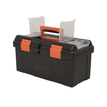 20" Black Plastic Toolbox with Beveled Lid BK00119005 (Pack of 18)