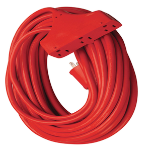 50"Ft Red Extension Cord 14/3 Sjtw Tritap Outdoor 4218SW8804 (Pack Of 4)