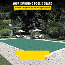 20 x 38 ft Inground Pool Safety Cover Green Mesh Winter Cover Solid Design (No Tray)