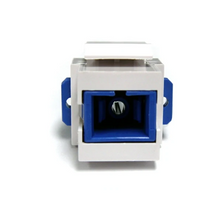 SC Simplex Single Mode Fiber Keystone Jack Adapter White IN1-4406/SC/WH