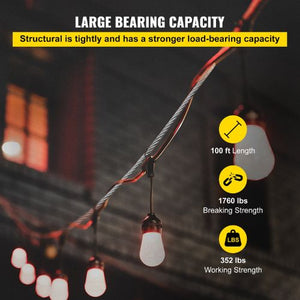 1/8 Inch 7x19 Strand Stainless Steel Braided Aircraft Cable 100FT