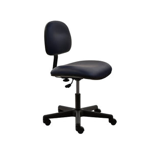 17" H - 22" H Desk Height Vinyl Chair No Arms PL12-V-BLACK-251 Black