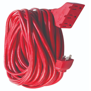 100"Ft Red Extension Cord 14/3 Sjtw Tritap Outdoor 4219SW8804 (Pack Of 2)