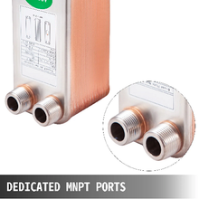 Compact 30 PCS Stainless Steel Brazed Plate Heat Exchanger with 3/4 Inch MPT Fittings for Efficient Heat Transfer