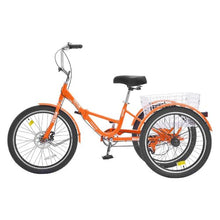 20 In Folding Adult Tricycle Lightweight Aluminum Alloy 3-Wheel Cruiser with Large Rear Basket