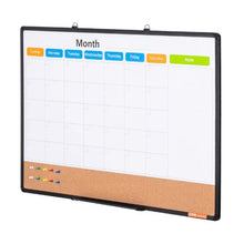 36"x 24" 36"x 24" Monthly Calendar Whiteboard Combo with Aluminum Frame – 2-in-1 Magnetic for School Office