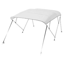 4 Bow Bimini Top Replacement Canopy – 600D Waterproof Polyester Boat Sun Shade with Storage Bag 96 L x 91 - 96 W (Light Grey) (Frame Not Included)