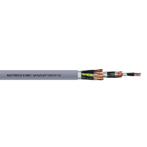 16 AWG 61C Bare Copper Unshielded Non-woven Tape PVC Gaalflex Chain T 87 Control Cable