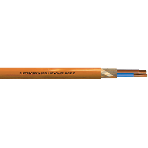 2 AWG 3C Solid/Stranded Bare Copper Unshielded XLPE HFFR N2XCH-FE 0.6/1KV Security Cable