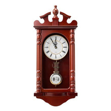 Grandfather Clock 23.2" Vintage Pendulum Wall Clock Quiet Quartz Movement (Cherry Finish)