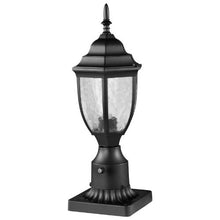 2 Pack Dusk to Dawn Outdoor Post Light 15.35 in Waterproof Lamp Post Fixtures with Glass Shade for Garden Pathway