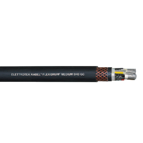 2/0 AWG 3C Tinned Copper Shielded EPR CPE/CR 2KV Fleximining Medium Type SHD GC Cable