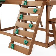 Wooden Outdoor Kids Playhouse with Slide Ladder & Window TLG92008