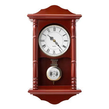 Grandfather Clock, 18" Vintage Pendulum Wall Clock Quiet Quartz Movement (Cherry Finish)