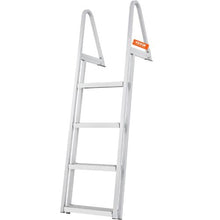 Removable 4-Step Dock Ladder 350 lbs Capacity Aluminum Nonslip Mat DL4L350