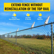 Heavy Duty 45° Barbed Wire Arms for 1-3/8" Chain Link Fence Top Rails Hot Dip (Pack of 10)