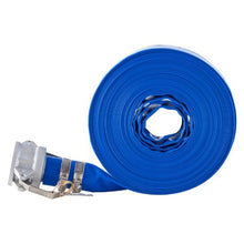 Backwash Hose - 1.5 x 50 ft Blue PVC with Clamps & Camlock Aluminum Fittings | For Sewage Treatment Water Transport & Agricultural Use