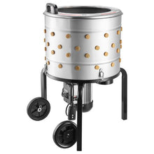 Chicken Plucker Machine – 19.7" Drum 750W 275RPM 98 Soft Fingers Stainless Steel Feather Remover with Transport Wheels