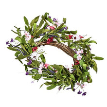 22 Inch Pink Green with Daisies Year Round Wreath Artificial Decorative Wreath WA53360