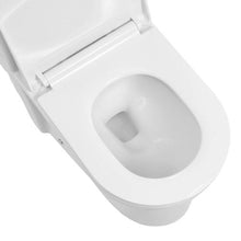 One-Piece Elongated Toilet 1.1/1.6 GPF Easy-Clean Skirted 10" Rough-In (White & Silver)
