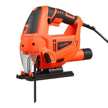 6.5 Amp Electric Jigsaw 3000 SPM 6 Blades LED Light 6-Speed Control 4 Orbital Settings 45° Bevel Cutting