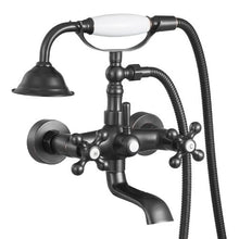 Clawfoot Tub Faucet Wall-Mount Bathtub Filler Handheld Shower Oil-Rubbed Bronze 360° Spout