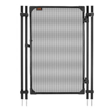 Pool Fence Gate 4 x 2.5 FT Child Safety Gate for Inground Pools 352GSM Teslin PVC Mesh Metal Latch (Black)