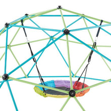 10FT Geometric Dome Climber with Saucer Swing 1000LBS Capacity Easy Assembly Outdoor Playground for Kids 3-10 Years Old