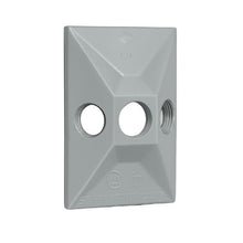 1/2" Thread Hub 3 Hole Rectangle Weatherproof Cover (Pack of 100)