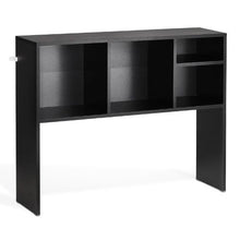 Desktop Bookshelf 1-Tier Wood Display Shelf Organizer (Black)