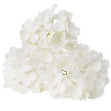 9.8 Inch White Bouquet Arrangement Artificial Silk Hydrangea Flowers
