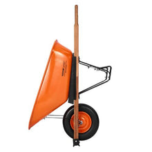 Heavy-Duty Garden Wheelbarrow – 6 Cu. Ft. Load 330 lbs Capacity Single Wheel 16" Wide Track Easy Loading Dump Cart