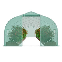 29.53x9.84x6.6 Ft Green Galvanized Frame PE Cover Walk-in Tunnel Greenhouse HS-F039