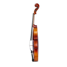 4/4 Full Size Violin Set for Adults Glossy Brown Solid Wood Fiddle with Hard Case & Accessories