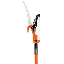 27 Ft Extendable Manual Pole Saw Tree Pruner with Sharp Blade & Scissors for High Branch Trimming