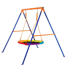 Backyard Swing Set – 440 lbs Capacity 40" Saucer Seat Heavy-Duty A-Frame Easy Assembly