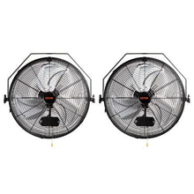 18 In Wall Fan | 4000 CFM 3-Speed 360° Tilt Indoor Industrial Use (2 Pack)