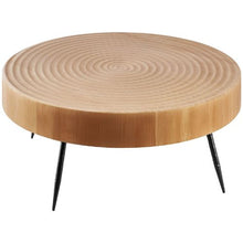 Round Coffee Table Set 31.3-Inch Coffee Table with End Table Metal Legs (2-Piece)