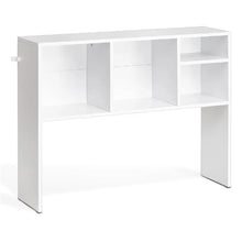 1-Tier Desktop Bookshelf with Anti-Slip Feet Pads (White)